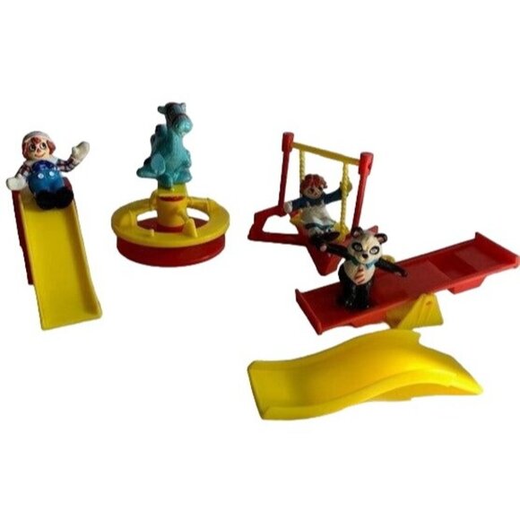 MacMillan Other - Raggedy Ann & Andy Panda Bear Camel PVC Figures & Playground Vtg 1988 MacMillan